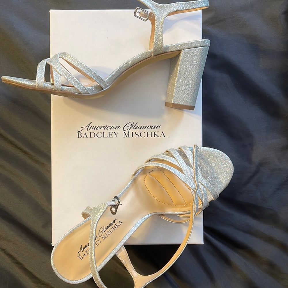 Silver glitter Heels